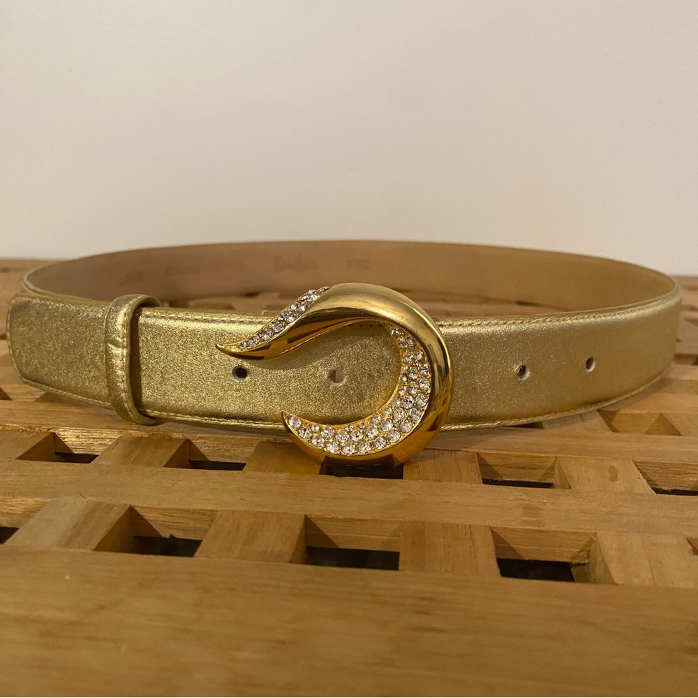 Neiman Marcus Leather Gold Belt